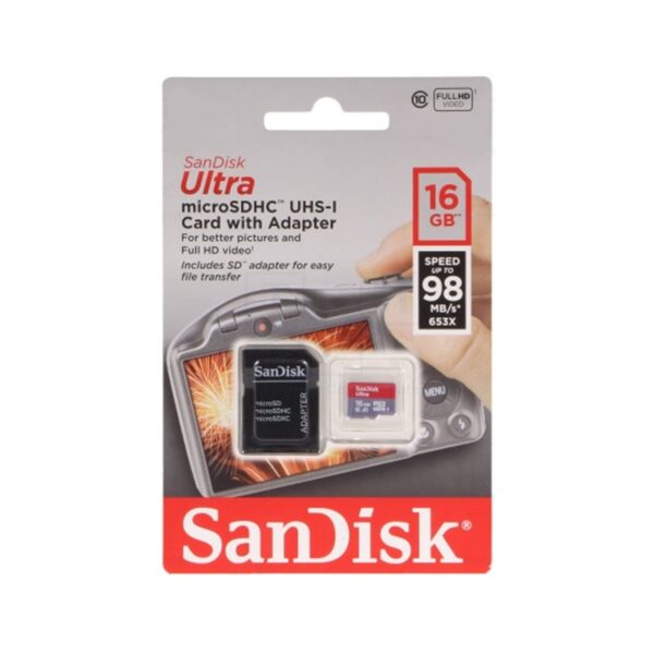 SanDisk 16GB Ultra MicroSDHC UHS I 98mb/s