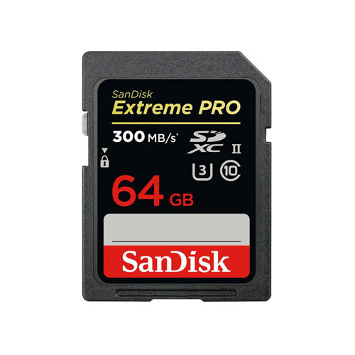 SanDisk SDXC ExtremePro 300MBs UHS II U3 54GB